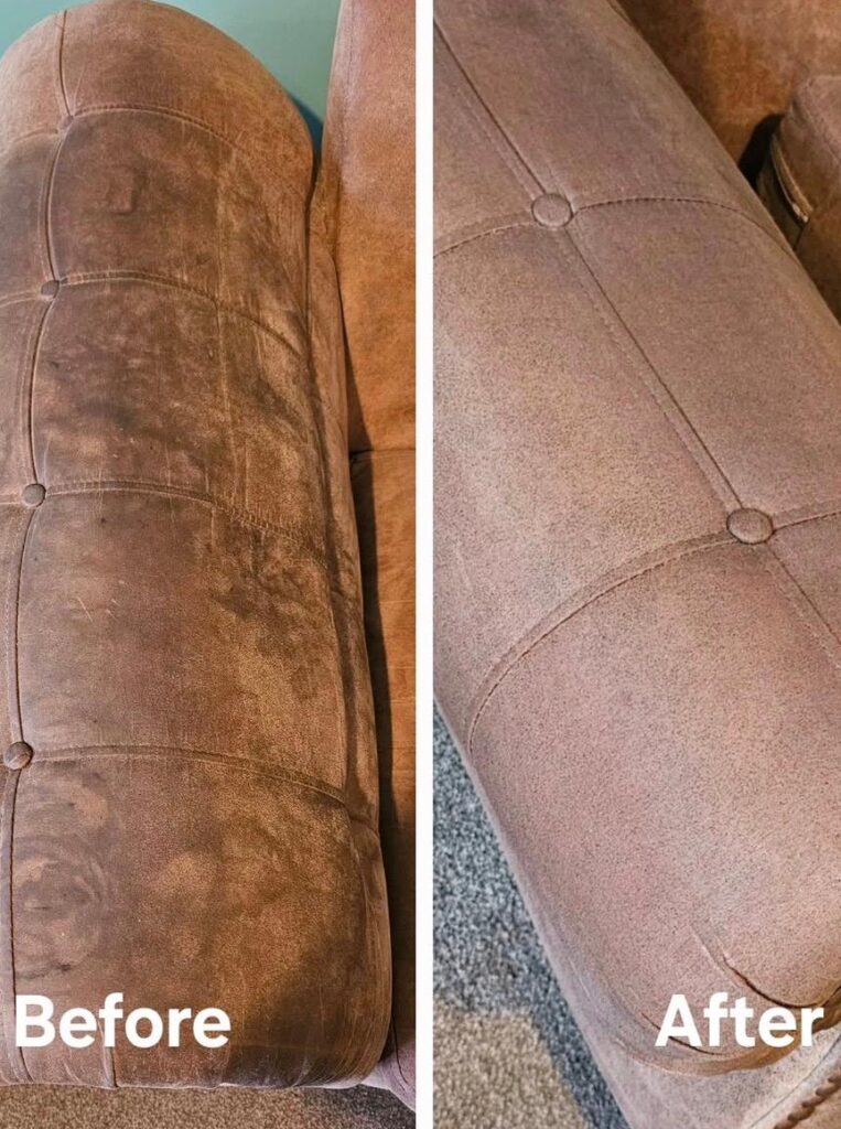 Leather Sofa - Before & After